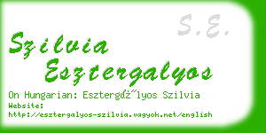 szilvia esztergalyos business card